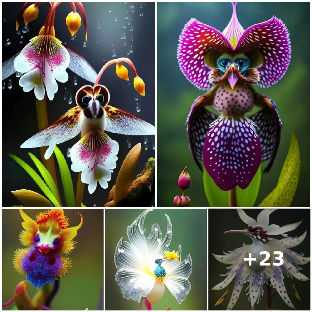 Fall in love with flowers with bιrd wings in the world’s biosphere