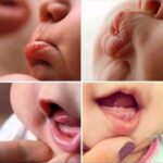 Newborn baby’s eyes, nose, lips, cheeks,…all are so adorable!