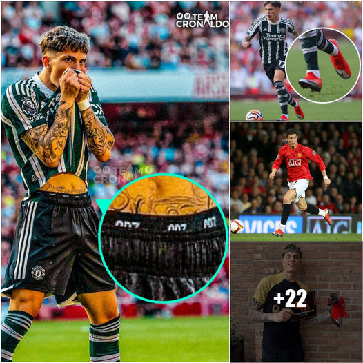 Garnacho’s Admirable Gesture: Manchester United Player Pays Homage to Ronaldo with Nike Footwear and 2009 Shirt.