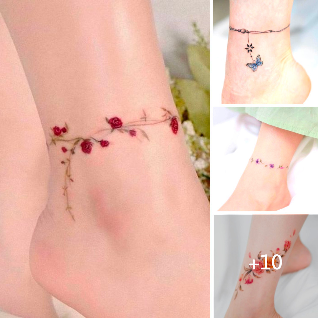 10+ STunning Ankle tattoos for Women