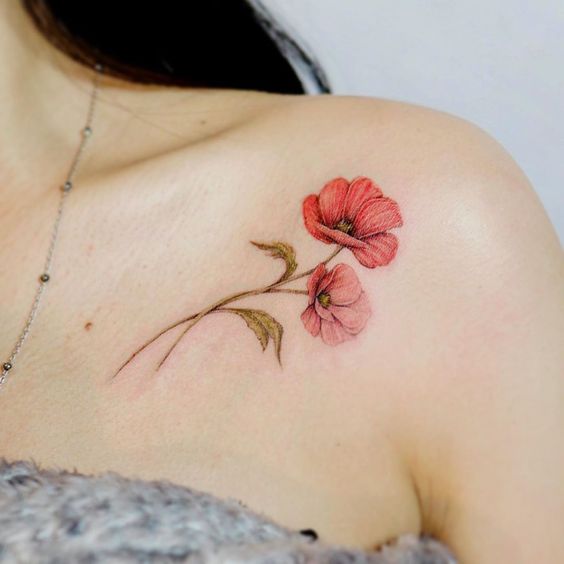 Poppy Flower tatoo IDeas for Woмen