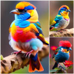Enjoy the colorful feast of this rare bird in the tropical rainforest of Thailand